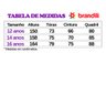tabela medidas brandili juvenil meninos
