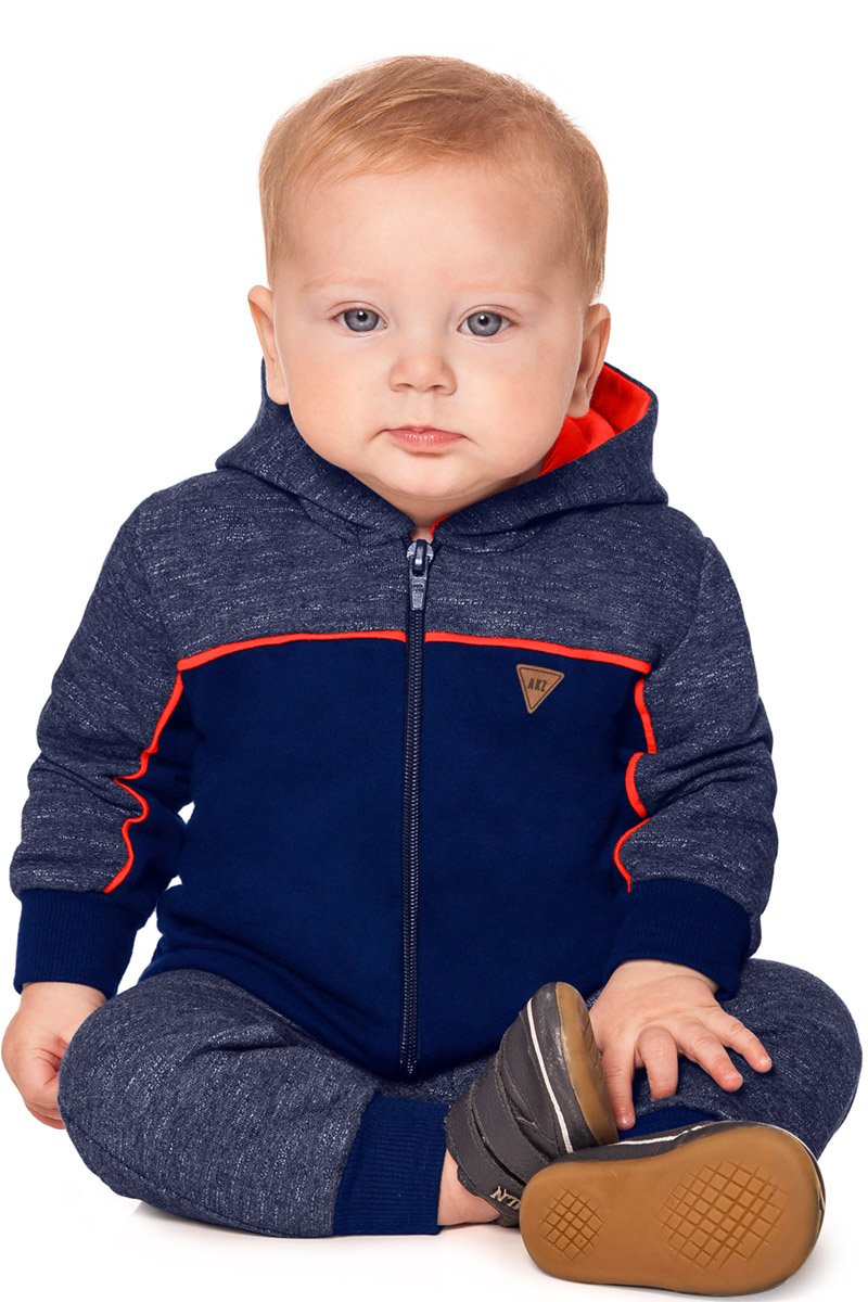 Conjunto Moletom Bebê Menino Marinho - Alakazoo | Revenda Infantil