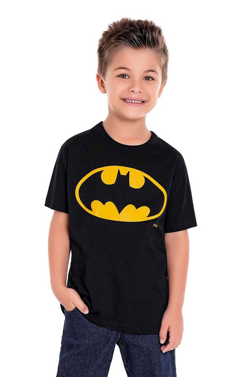 Camiseta Infantil Menino Batman Preto Fakini Revenda Infantil