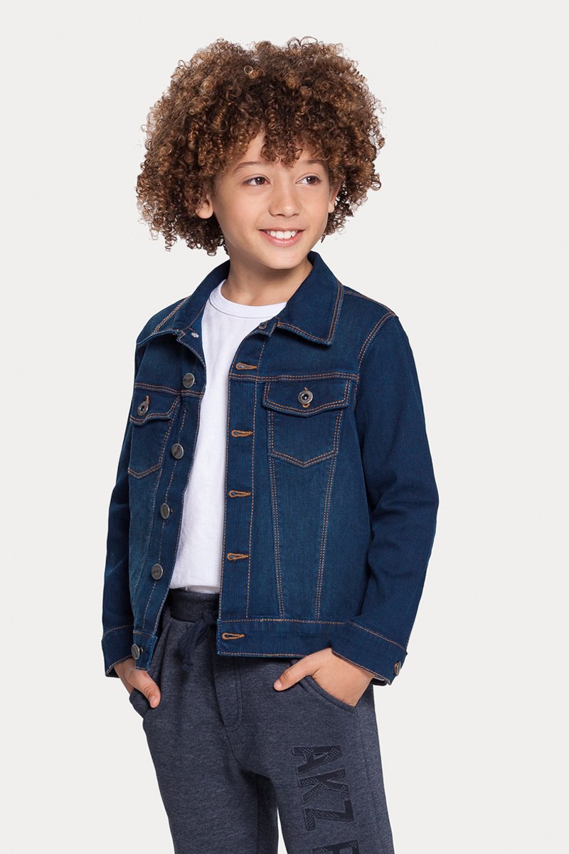 Jaqueta Jeans Infantil Menino Alakazoo Revenda Infantil Atacado
