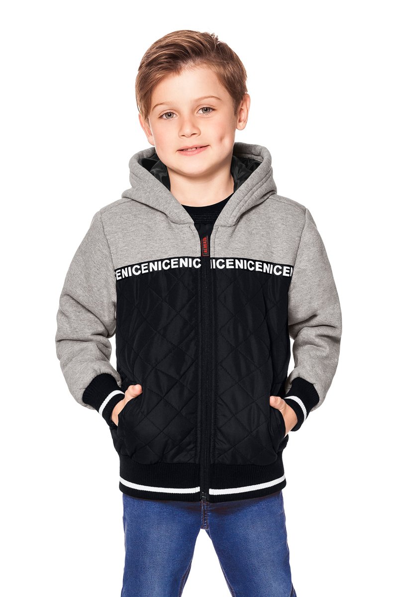 Jaqueta Moletom Infantil Menino Cenic Preto Alakazoo Revenda