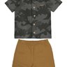 conjunto camisa e bermuda bebe masculino dinos verde alakazoo 41114 2
