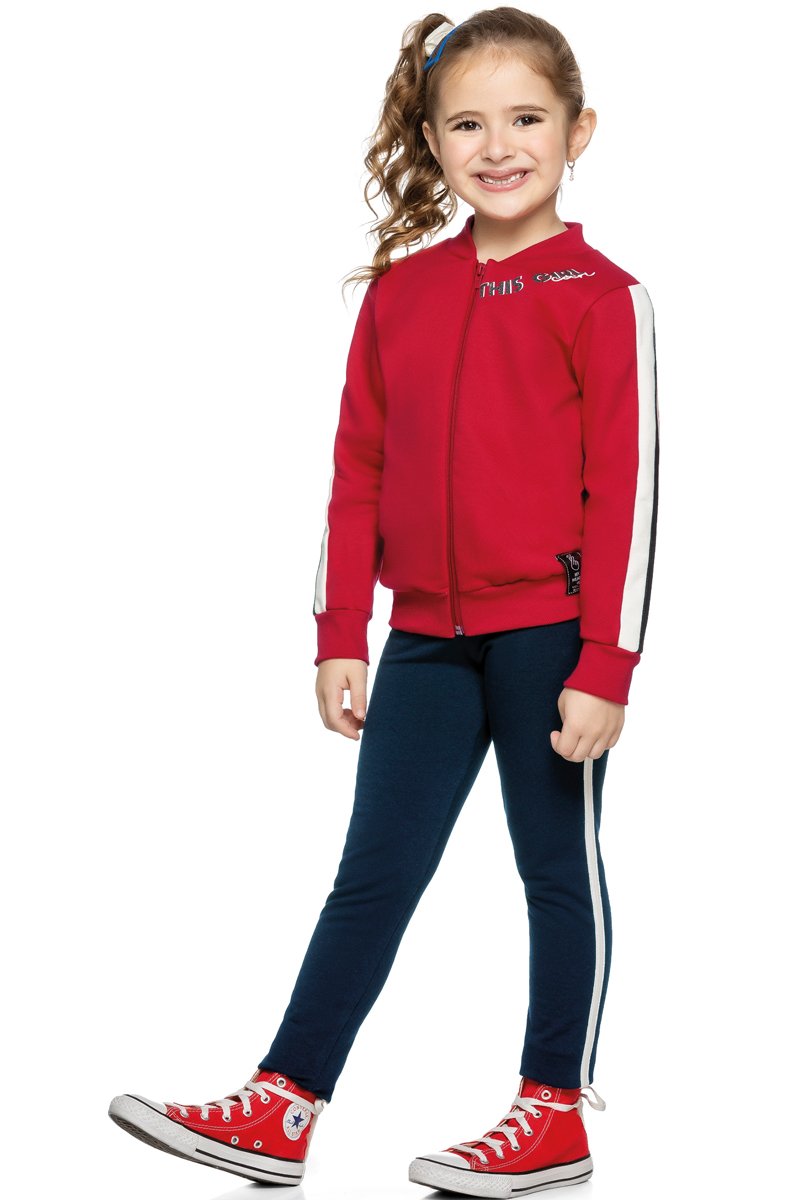 Moletom Roupas De Inverno Juvenil Feminina Conjunto Infantil Blusa