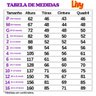 tabela medidas livy p 16