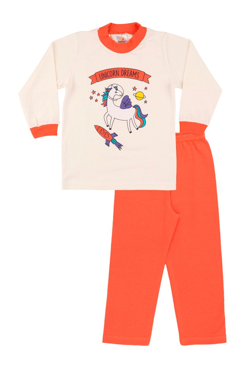 01 pijama longo infantil menina unicorn dreams natural isensee