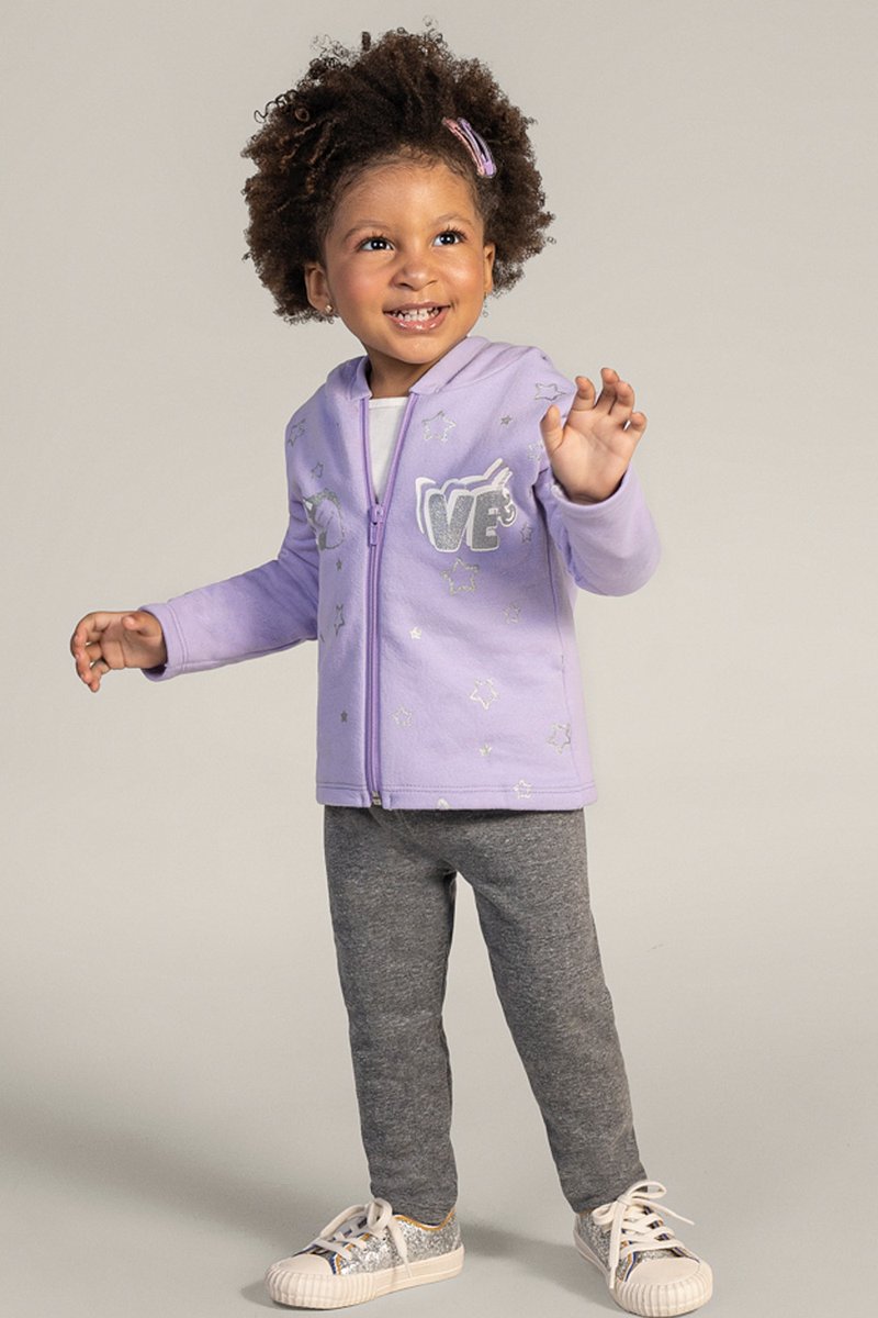 Roupa Infantil Feminino Conjunto Moleton Atacado Infantil Moletom