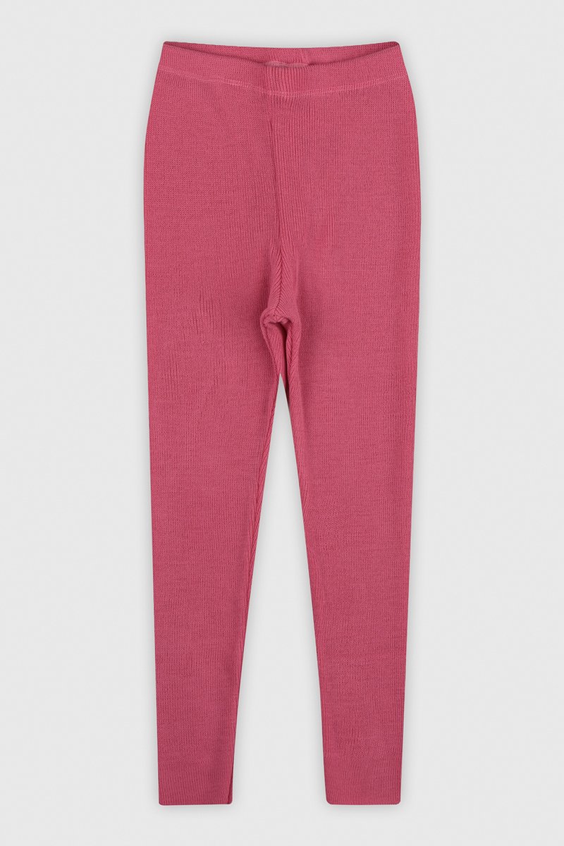 04 calca fuso de trico infantil menina rosa pialu