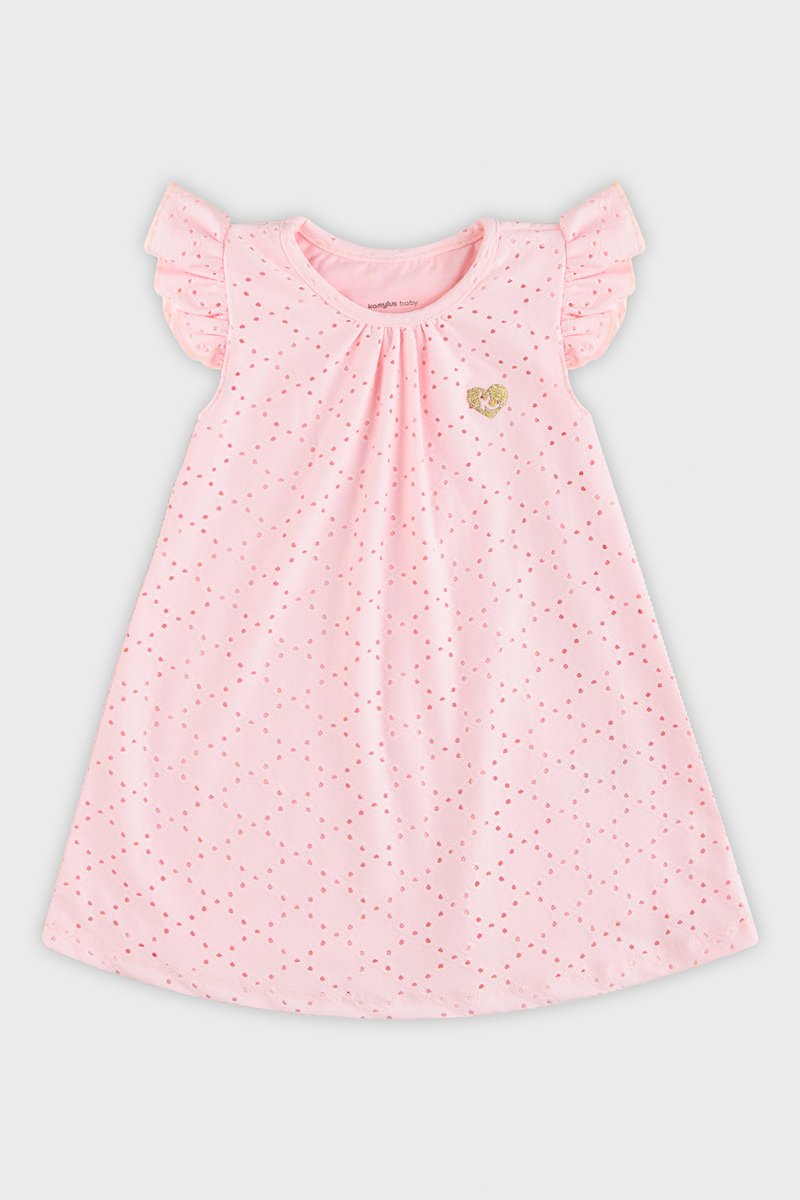 Vestido Kamylus Bebê em Malha Laise Rosa