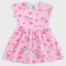 01 vestido bebe boca grande em cotton estampado rosa