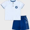 01 conjunto polo bebe menino boca grande branco