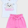 01 conjunto infantil menina boca grande yourself branco