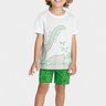 01 conjunto infantil menino boca grande dino