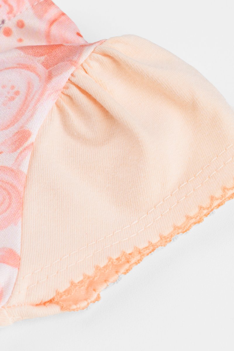 03 vestido bebe glinny cotton e malha crepe salmao