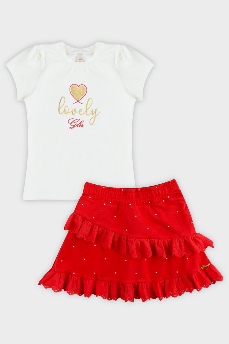 01 conjunto infantil menina glinny lovely