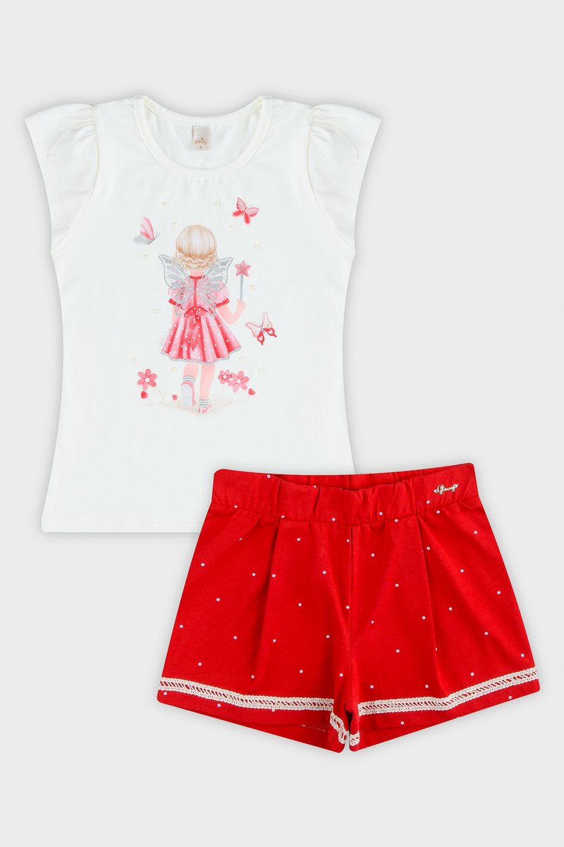 01 conjunto infantil menina glinny fada