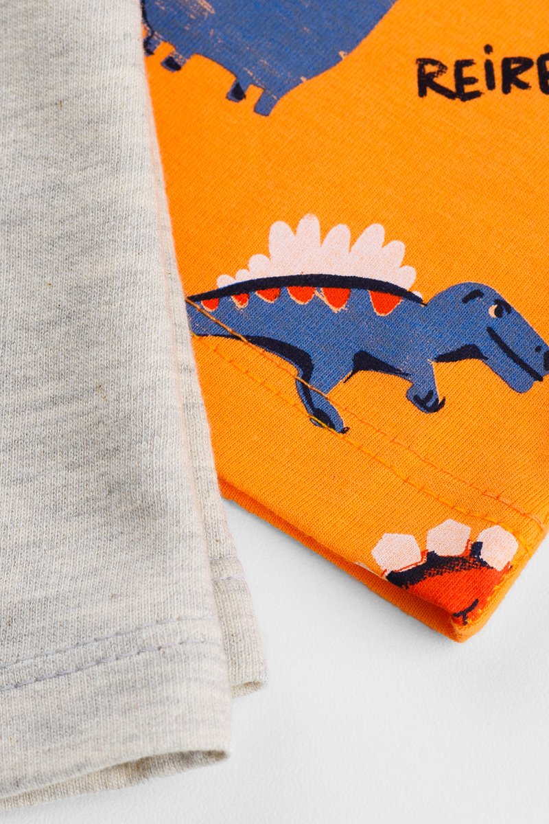 04 conjunto bebe menino reirex dinos laranja