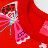 02 vestido infantil kely kety borboletas vermelho