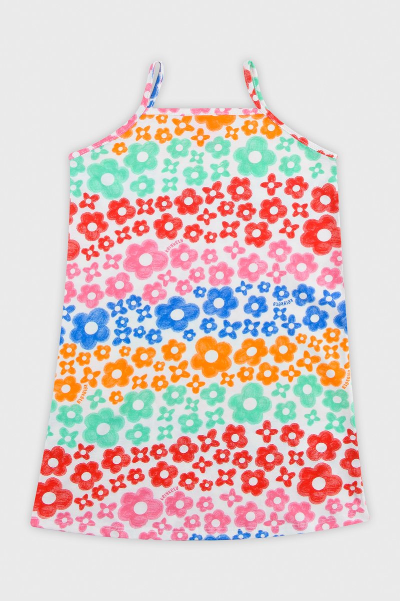 02 vestido infantil kely kety flores