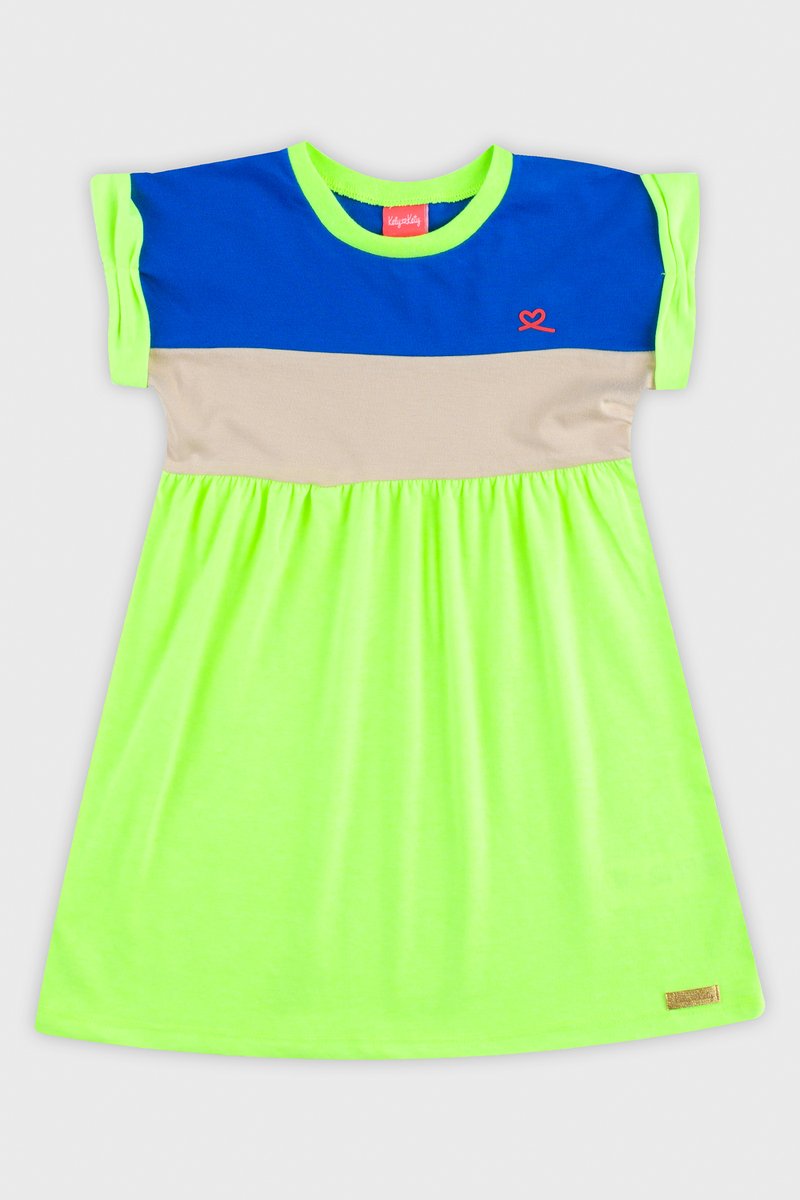 05 vestido infantil kely kety meia malha amarelo
