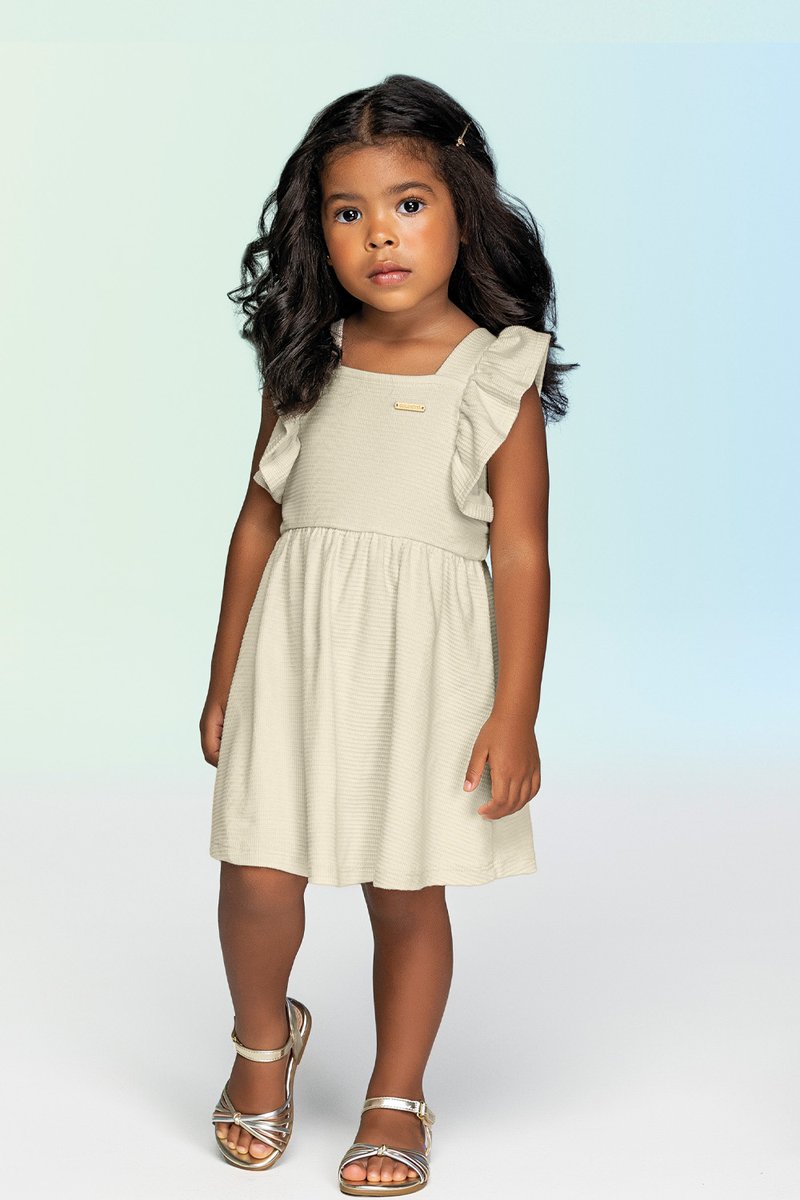 Vestido Infantil Colorittá Malha Texturizada