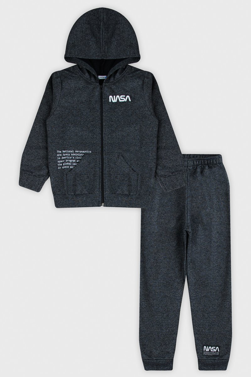 Conjunto Moletom Infantil Menino NASA Fakini