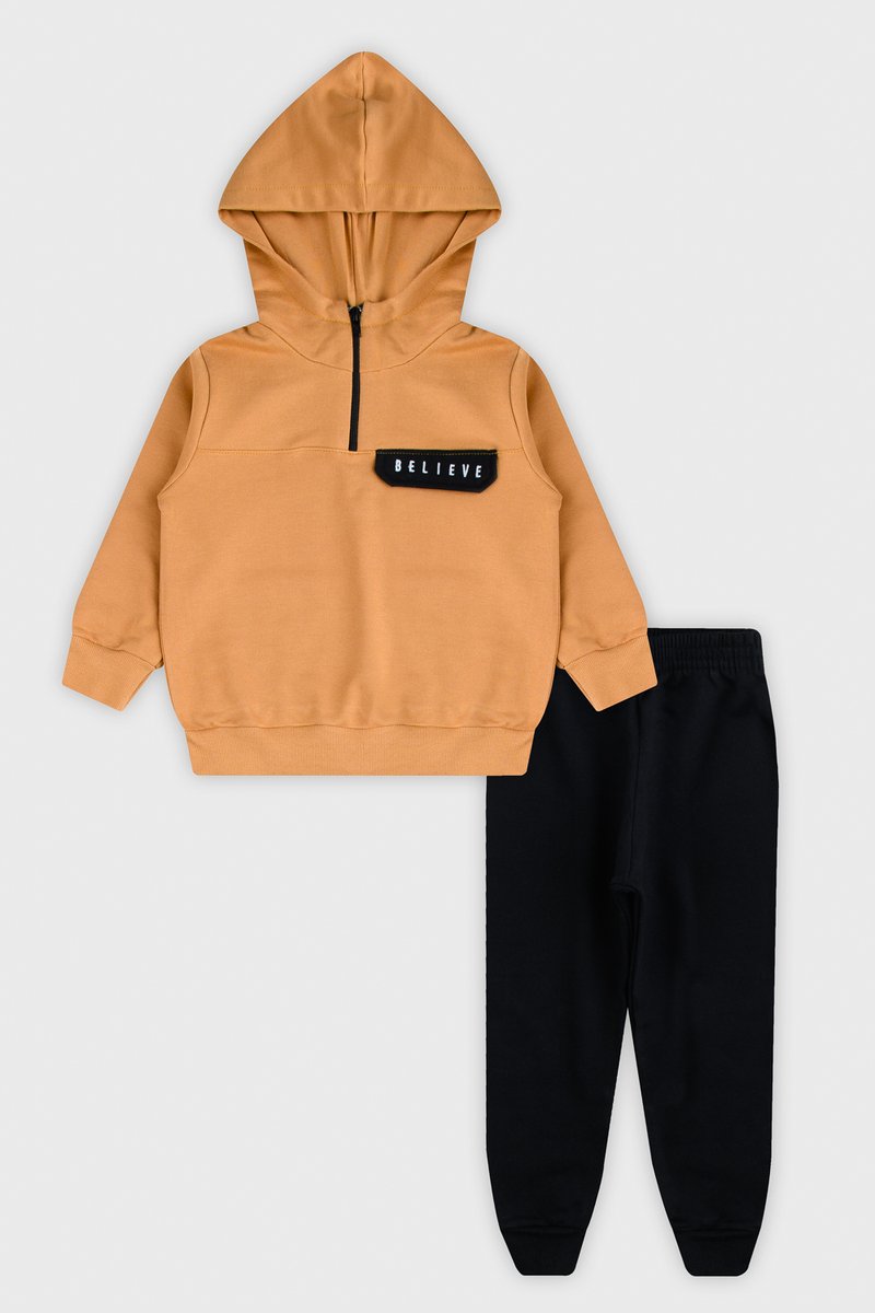 Conjunto Moletom Infantil Menino Believe Fakini