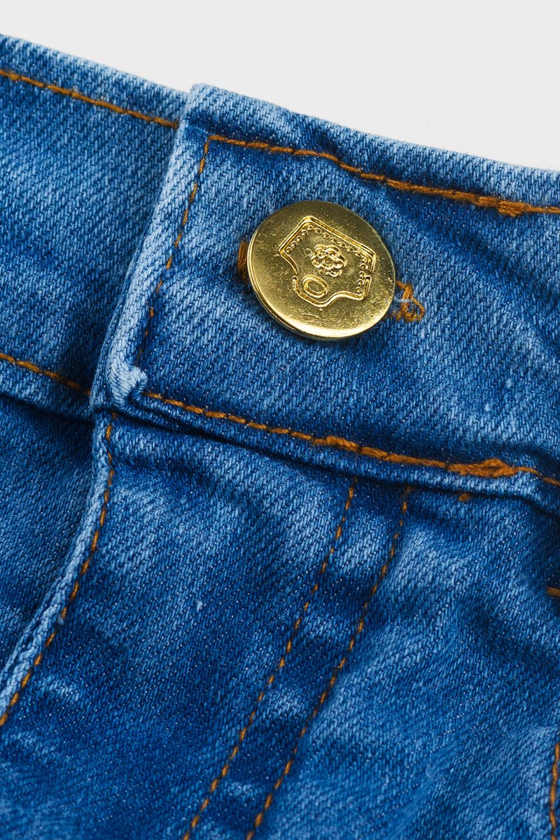 02 calca jeans pantacourt infantil menina anna chica