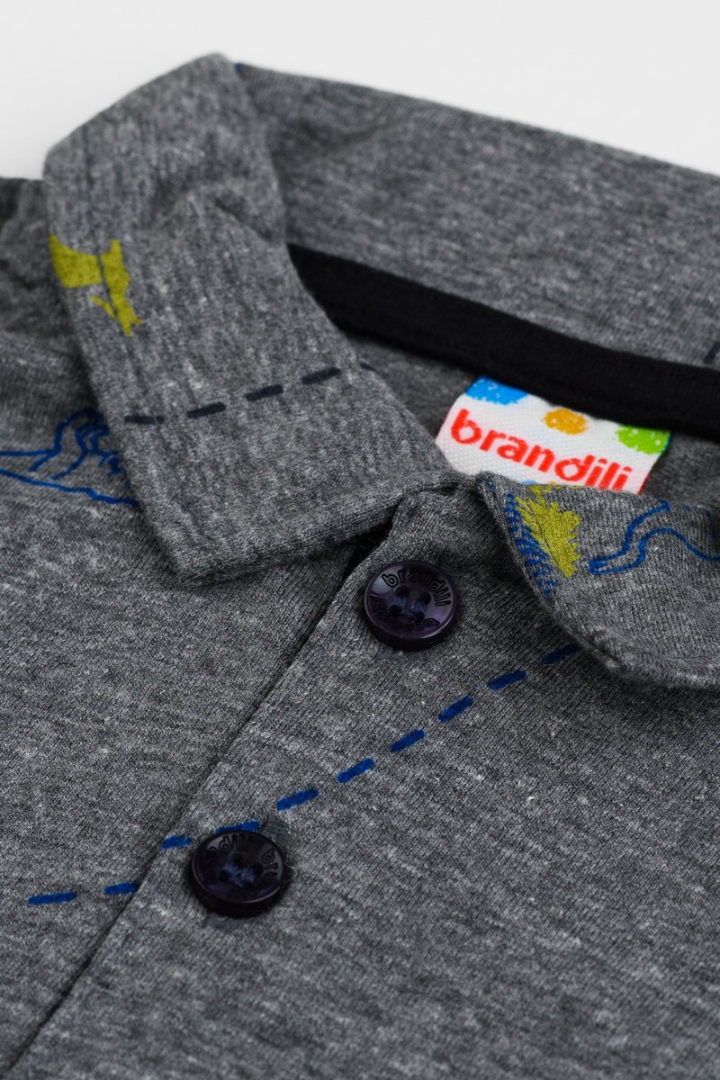 02 camisa polo meia malha infantil menino brandili