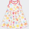 01 vestido meia malha estampada infantil brandili