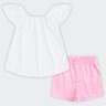 01 conjunto blusa e short infantil menina brandili