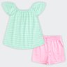 04 conjunto blusa e short infantil menina brandili