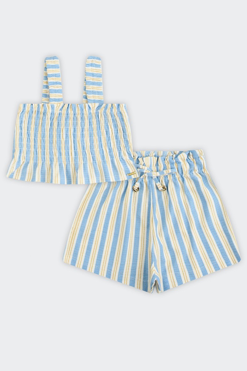 02 conjunto infantil menina nautico fakini