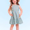 01 vestido infantil menina nautico fakini