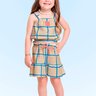 01 conjunto infantil menina em moletinho xadrez fakini