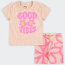 01 conjunto infantil menina good vibes fakini