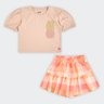 01 conjunto infantil menina pineapple fakini