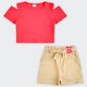 02 conjunto infantil menina blusa ribana fakini