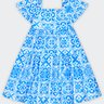 02 vestido midi em cotton azulejos infantil menina fakini