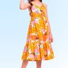 01 vestido midi infantil menina tropical fakini