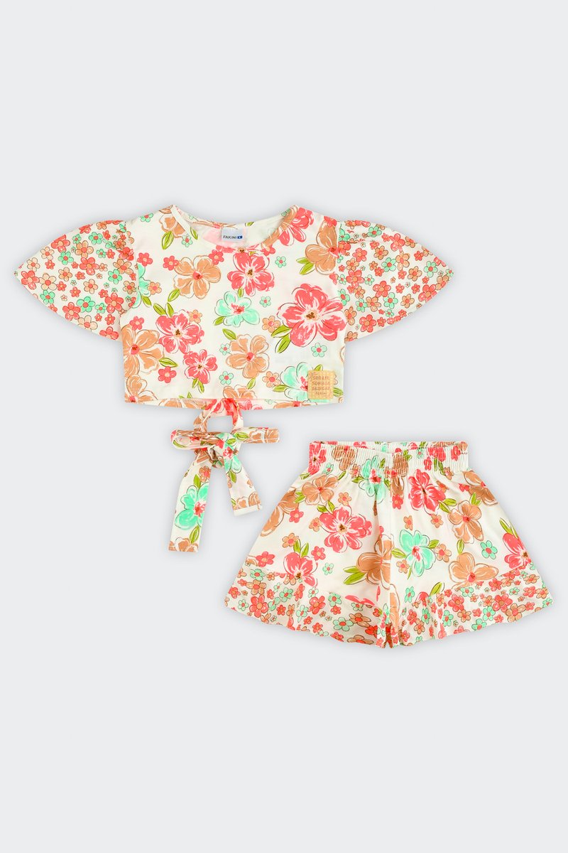 02 conjunto blusa cropped infantil menina fakini