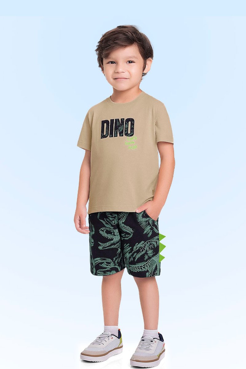 03 conjunto infantil menino dino fakini
