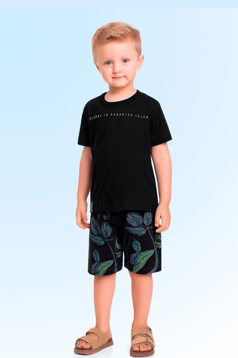 04 conjunto infantil menino paradise island fakini