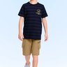 01 conjunto infantil menino camiseta listrada fakini