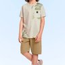 01 conjunto infantil menino camiseta c bolso fakini