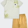 02 conjunto infantil menino camiseta c bolso fakini