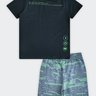 02 conjunto infantil menino camiseta e bermuda fakini