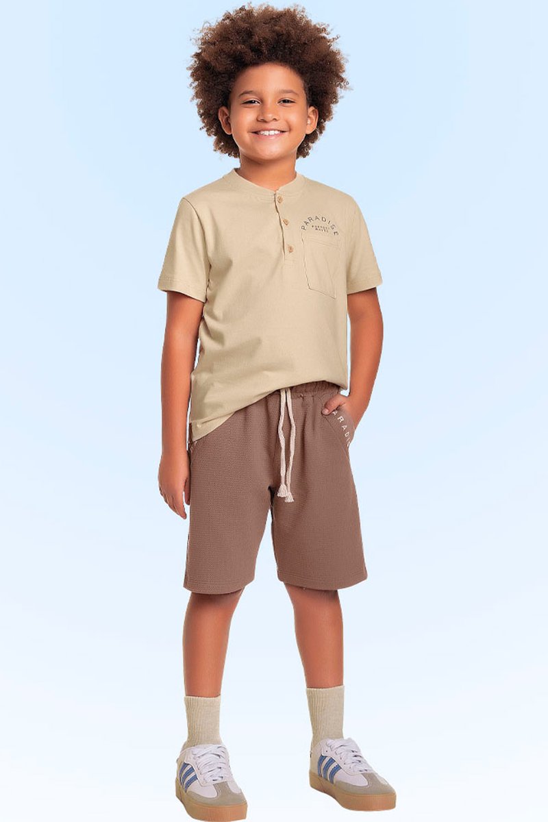 01 conjunto infantil menino paradise fakini