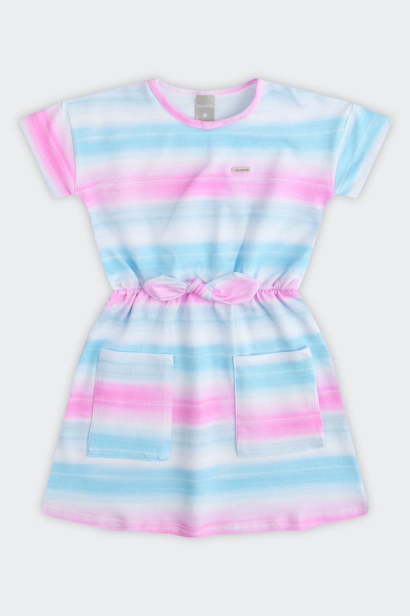 01 vestido infantil menina em molecotton coloritta