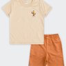 01 conjunto infantil menino camiseta malha flame elian