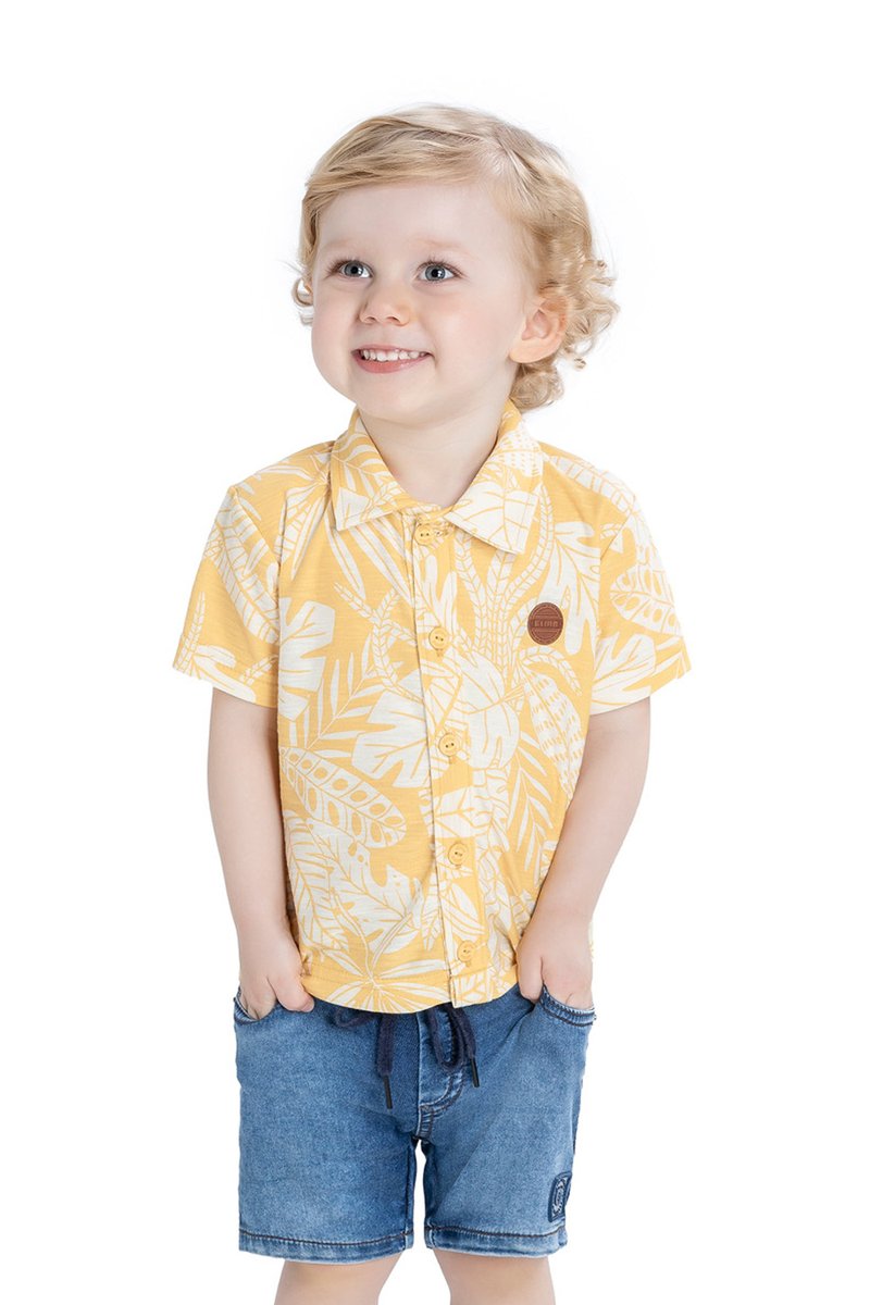04 camisa infantil menino em meia malha flame elian
